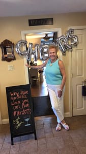 wine tasting with Peggy, the host